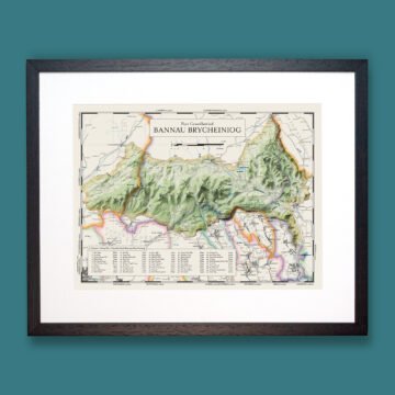 Bannau Brycheiniog (Brecon Beacons) Welsh Language Map