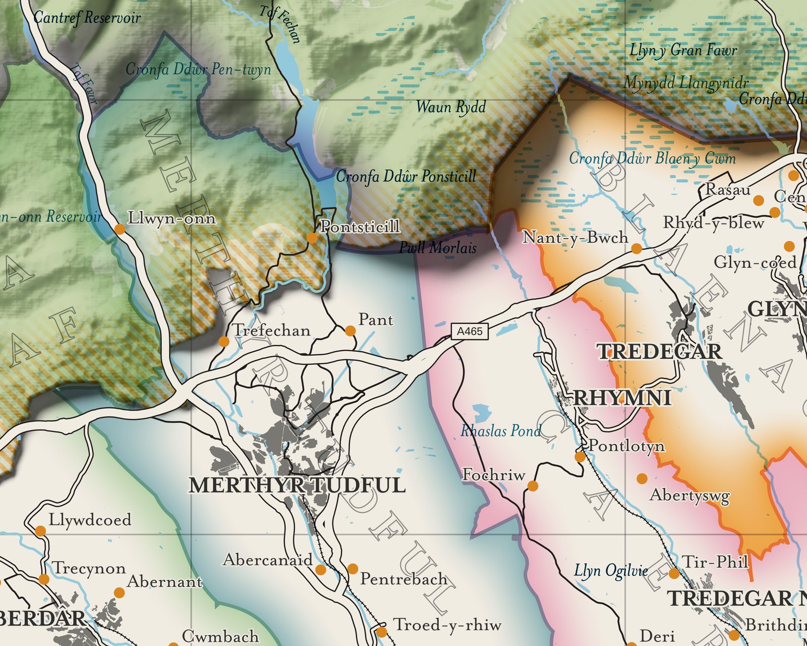 Bannau Brycheiniog (Brecon Beacons) Welsh Language Map - Image 3