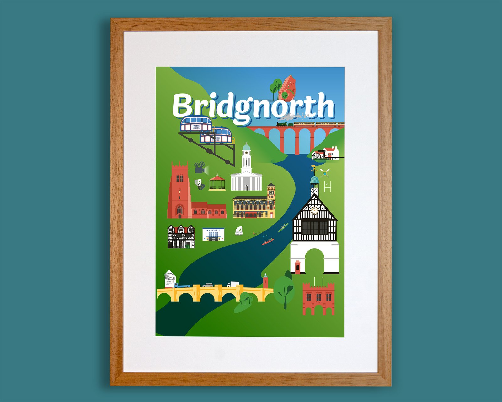 Bridgnorth, Shropshire Travel Poster - Image 3