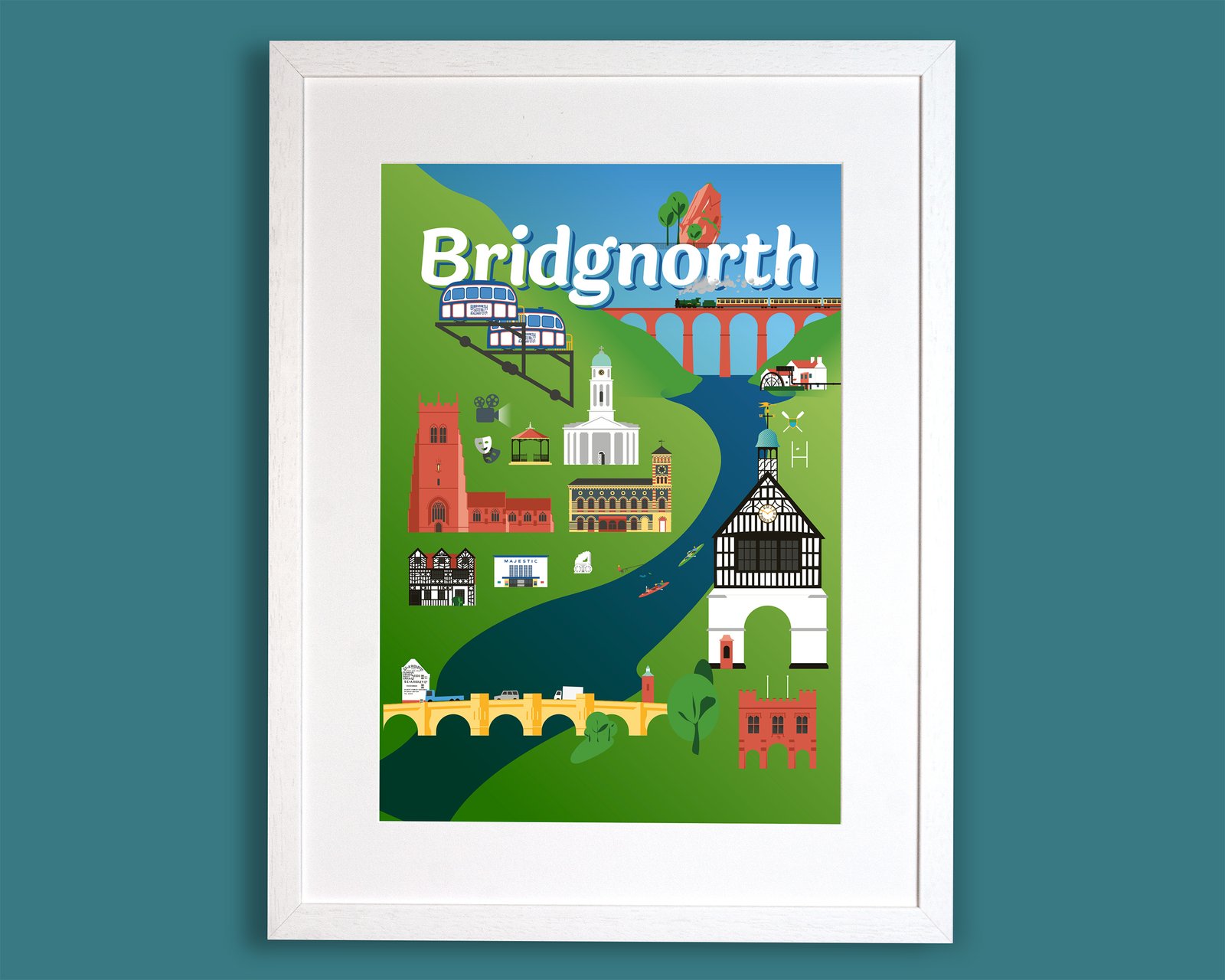 Bridgnorth, Shropshire Travel Poster - Image 2