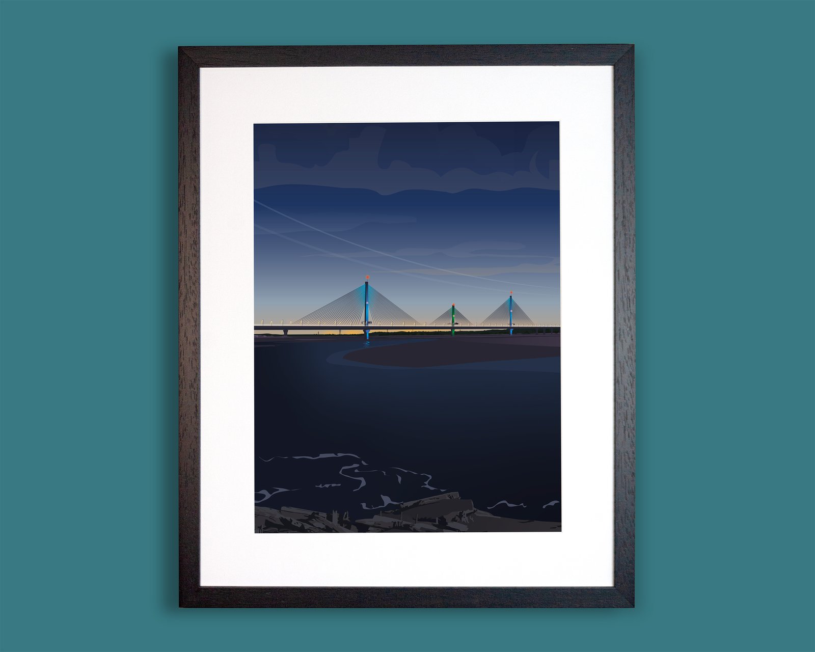 Mersey Gateway Bridge at Night