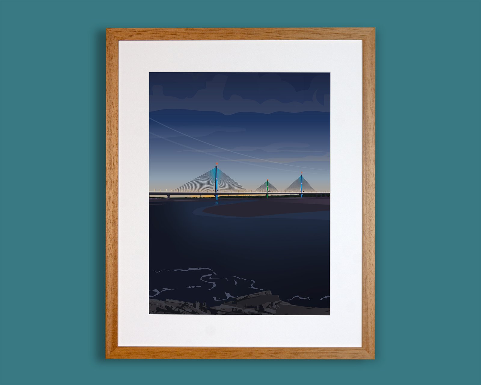Mersey Gateway Bridge at Night - Image 2